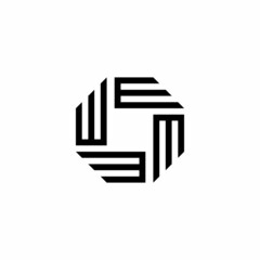 E Initial Modern logo design