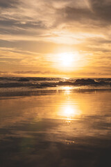 Fototapeta na wymiar Sunset over beach in Southern California