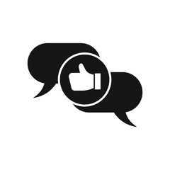 Positive feedback icon design isolated on white background