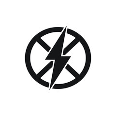 No electricity icon design isolated on white background