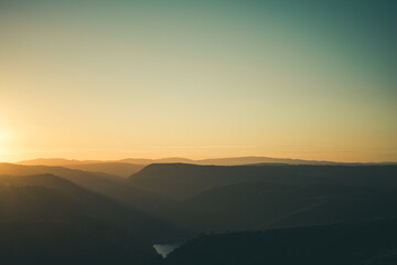 sunset in the mountains