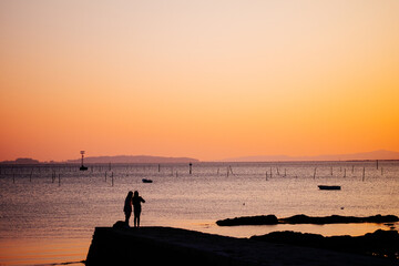 Fototapeta premium selfie at sunset