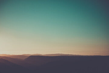 sunset over the mountains