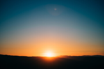 sunset in the mountains