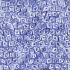 Tiny Blue Squiggly Swirly Spiral Squares Seamless Texture Pattern