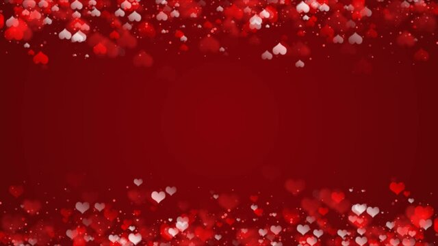 Abstract Heart Animated Valentines Day Background. 4K Loop-able Video.