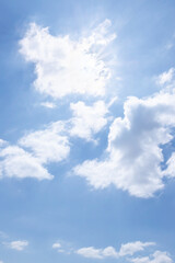 Panoramic view of clear blue sky and clouds, clouds with background.