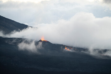 Fototapeta na wymiar Volcano on Island