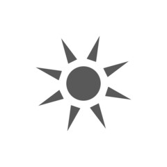 vector icon sun weather on white background