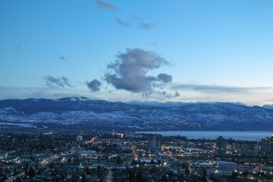 Night View Of Kelowna BC