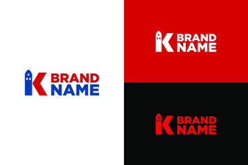 Letter K building logo. Very suitable various business purposes also for symbol, logo, company name, brand name, icon and many more.