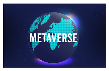 Fototapeta premium Concept of Future digital technology metaverse, colorful background. Vector illustration eps10