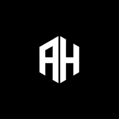 Initial letter AH logo template design