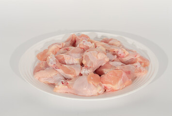 isolated on white background,chicken leg