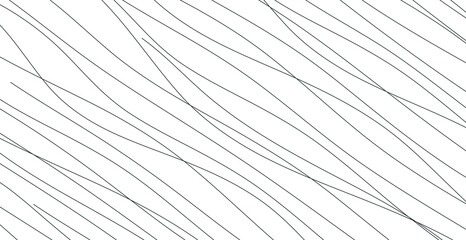 Obraz premium Hand drawn lines. Abstract pattern wave simple seamless, smooth pattern, web design, greeting card, textile, Technology background, Eps 10 vector illustration