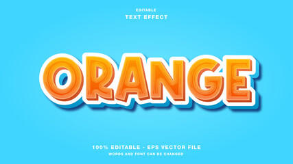 Orange Blues 3D Editable Text Effect