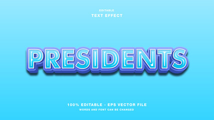 Presidents 3D Style Editable Text Effect