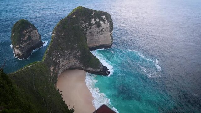 The beauty of tropical beach named Kleingking Beach in Nusa Penida, Bali, Indonesia.