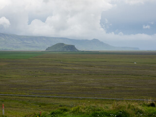 Scenic landscape at Hlidarendi in Southern Iceland, a famous place in Icelandic historical literature