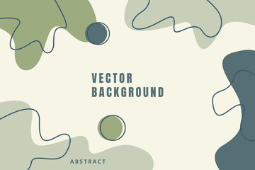 Set of stylish templates with organic abstract shapes and line in nude colors. Pastel background in minimalist style. Contemporary vector Illustration