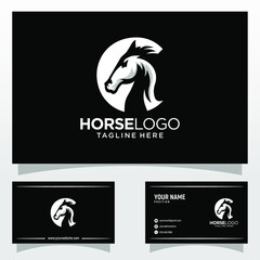 Letter C Horse Logo Design Template Inspiration, Vector Illustration.