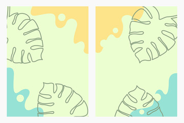 Set of editable templates with copy space for text.Autumn ad and promo concept.Modern vector layouts.Trendy design for social media marketing,digital post,prints,banners.