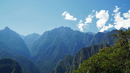 blue sky of Andes mountains