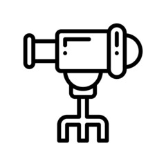 telescope line style icon. vector illustration for graphic design, website, app