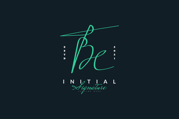 B and L Initial Logo Design with Handwriting Style. BL Signature Logo or Symbol for Business Identity