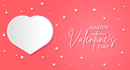 Fototapeta na wymiar Gradient valentine's day poster or banner with heart. promotion and shopping template or for love and valentine's day