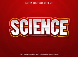 science text effect template design with bold and abstract style use for business logo and brand
