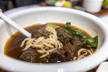 Popular Taiwanese Noodle Spicy Beef Noodles