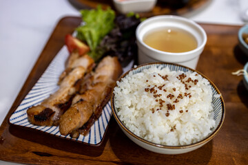 Popular Taiwanese food Streamed Pork with Rice