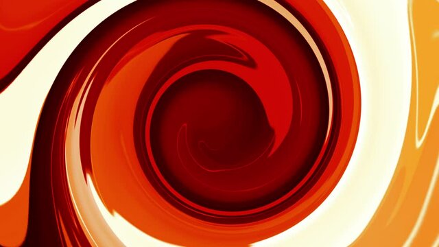 Abstract anime red orange psychedelic swirl tunnel seamless loop motion background. 4K 3D gradient vivid red orange  hypnosis spiral animation for music, backgrounds, transition, presentation and titl