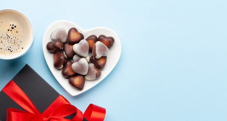 Valentines day heart chocolate