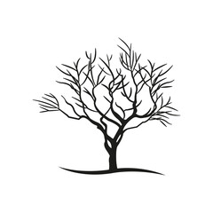Dry tree vector illustration 