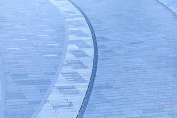 High angle view of empty square floor