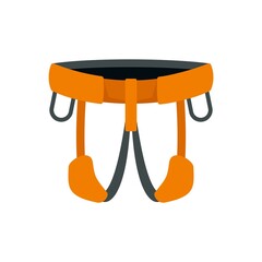 Industrial climber belt icon flat isolated vector