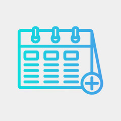 Add schedule icon vector illustration in gradient style about calendar and date, use for website mobile app presentation