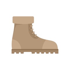 Industrial climber boots icon flat isolated vector