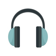 Audio linguist icon flat isolated vector