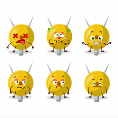 Fototapeta premium Term stationery cartoon character with nope expression