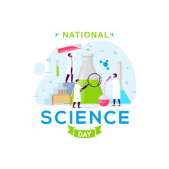 National science day banner greeting celebration vector graphic © Freshcare