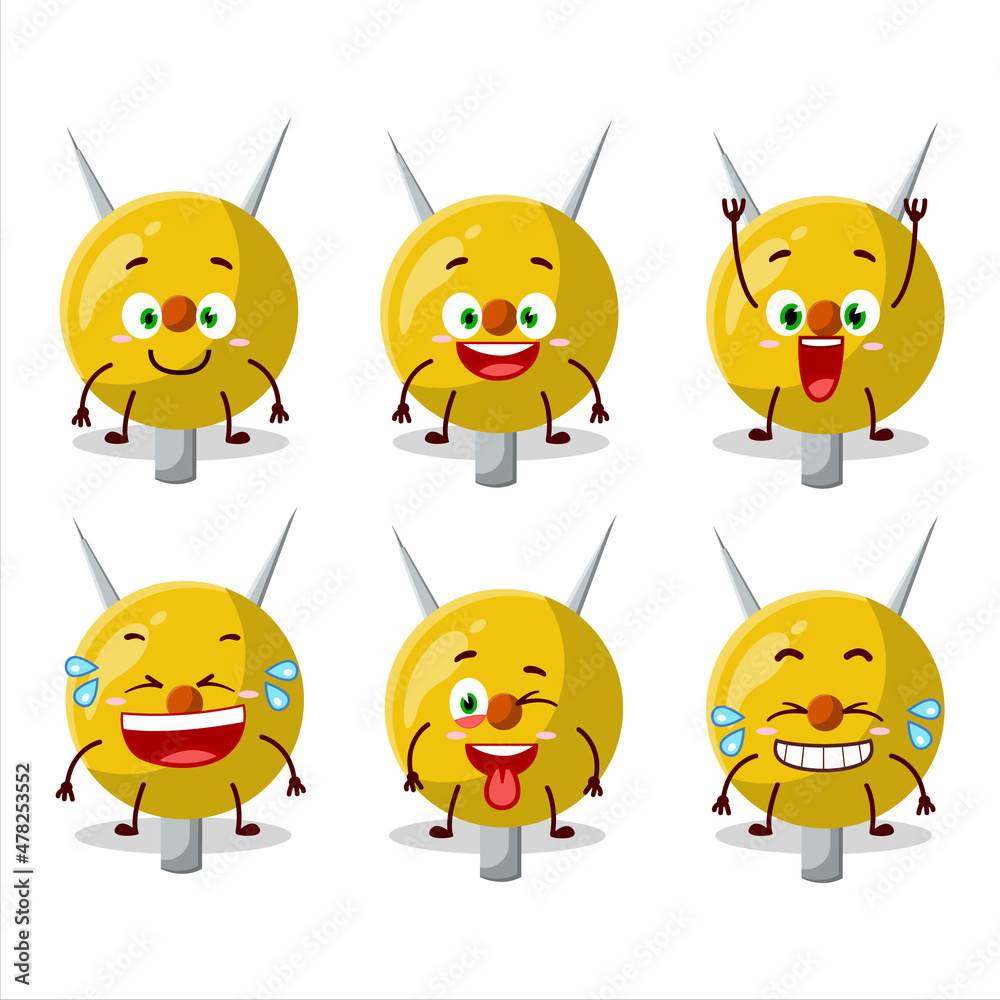 Poster Cartoon character of term stationery with smile expression