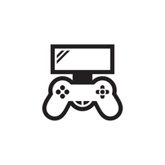 Portable Game icon isolated of flat style design 