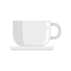 Room service coffee cup icon flat isolated vector