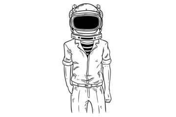 stylish astronaut or fashionable with helmet © padmasanjaya