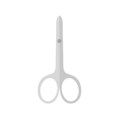 Nail scissors icon flat isolated vector