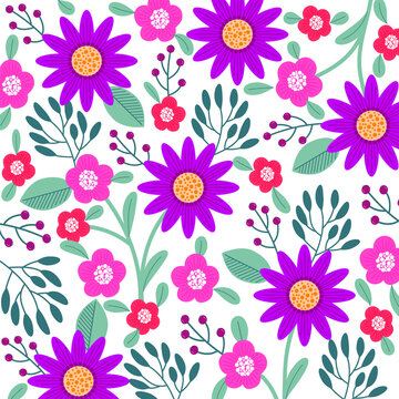 seamless pattern with flowers © ольга никитенкова