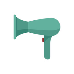 Professional hair dryer icon flat isolated vector